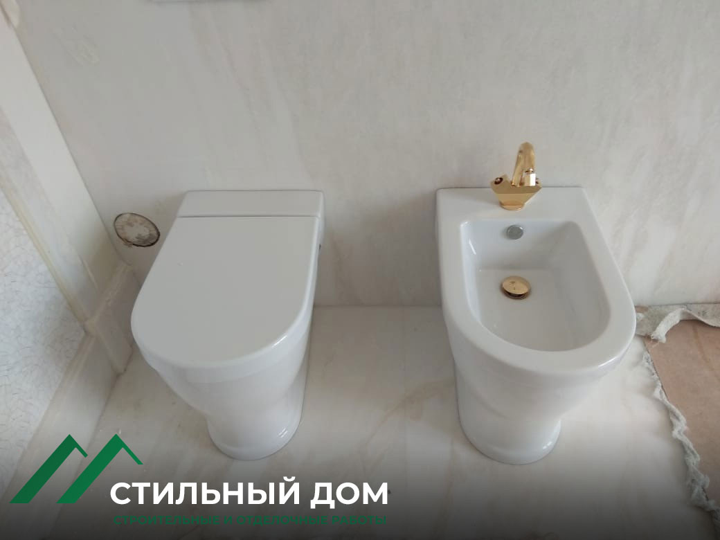 Установка унитаза